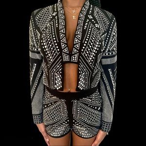 Women’s Embellished Short Set - Shorts and Jacket
